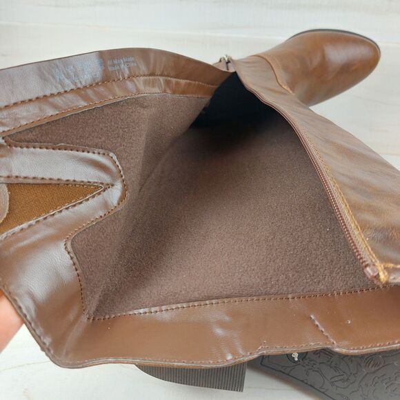 Dr. Scholl's Women's Size 9M Brilliance Riding Boot Whiskey Brown Full Zip - Picture 7 of 7